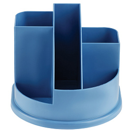 Настольная подставка СТАММ "Авангард", пластиковая, сине-голубая