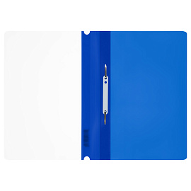 Папка-скоросшиватель пластик. СТАММ А4, 160мкм, синяя с прозр. верхом