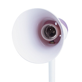 Настольная лампа / светильник SONNEN OU-607, на подставке, цоколь Е27, белый/фиолетовый, 236682