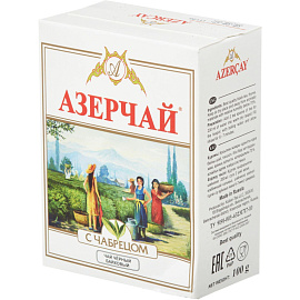 Чай листовой черный Азерчай Букет 100 г (чабрец) фото Чай листовой черный Азерчай Букет 100 г (чабрец)