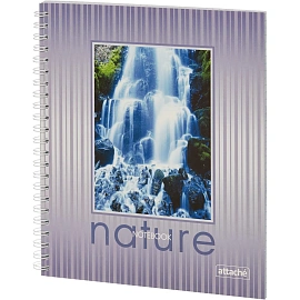 Тетрадь общая Attache А5 96 листов в клетку на спирали (обложка с рисунком, УФ-сплошной глянцевый лак)