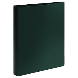 Папка на 4 кольцах СТАММ "Диагональ" А4, 40мм, 700мкм, пластик, изумруд