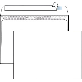 Конверт OfficePost С5 80 г/кв.м белый стрип с внутренней запечаткой (100 штук в упаковке)