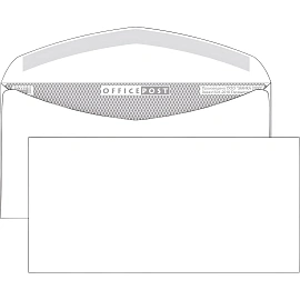 Конверт OfficePost E65 80 г/кв.м белый декстрин с внутренней запечаткой (100 штук в упаковке)