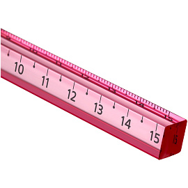 Линейка 15см СТАММ, пластиковая, четырехгранная, розовый/желтый градиент, европодвес фото Линейка 15см СТАММ, пластиковая, четырехгранная, розовый/желтый градиент, европодвес