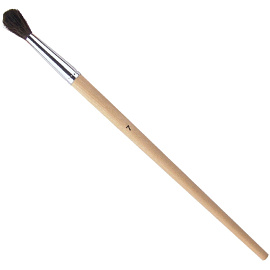 Кисть №1 School круглая белка №7 деревянная ручка