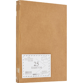 Пакет Extrapack B4 (250x353 мм) из крафт-бумаги 120 г/кв.м стрип (25 штук в упаковке)