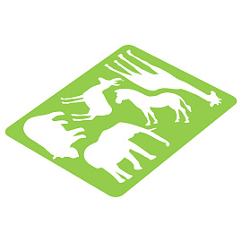 Трафарет-раскраска СТАММ "Животные Африки", пакет, европодвес