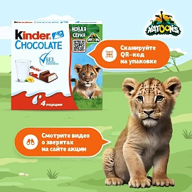 Шоколад Kinder Chocolate с молочной начинкой 50 г