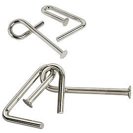 Головоломки металлические большие ЗОЛОТАЯ СКАЗКА, набор 6 штук, ГВОЗДИ, 664925