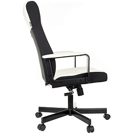 Кресло для руководителя Бюрократ Dominus белое (экокожа/ткань, металл) фото Кресло для руководителя Бюрократ Dominus белое (экокожа/ткань, металл)