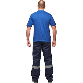 Футболка васильковая короткий рукав 100% хлопок (размер 44-46 (М))