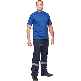 Футболка васильковая короткий рукав 100% хлопок (размер 56-58 (XXL))