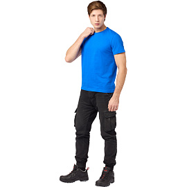 Футболка васильковая короткий рукав 100% хлопок (размер 56-58 (XXL))