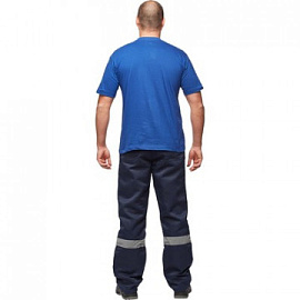 Футболка васильковая короткий рукав 100% хлопок (размер 56-58 (XXL))