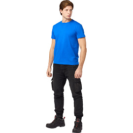 Футболка васильковая короткий рукав 100% хлопок (размер 60-62 (XXXL))