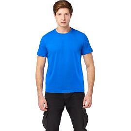 Футболка васильковая короткий рукав 100% хлопок (размер 60-62 (XXXL))