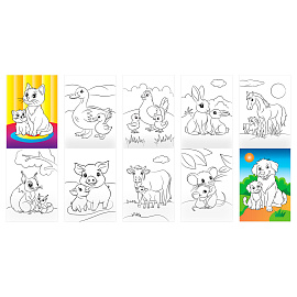 Раскраска А5, 10 стр. ТРИ СОВЫ "Для девочек