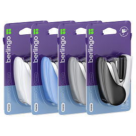 Степлер №10 Berlingo до 20л., пластиковый корпус, энергосберегающий, ассорти, европодвес