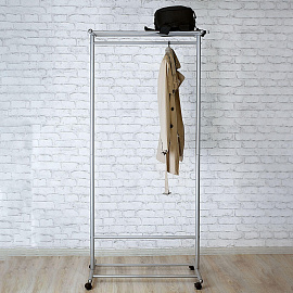 Вешалка напольная М 9 на 12 персон колесные опоры металлик