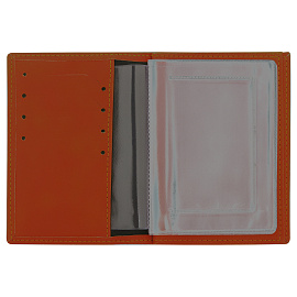 Обложка для автодокументов + паспорт OfficeSpace "AutoFiles", экокожа, коричневая