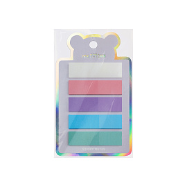 Флажки-закладки MESHU "Sparkle" пластиковые блестящие, 45*12мм, 20л*5 цветов, европодвес