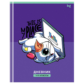 Дневник 1-11 кл. 40л. (твердый) BG "Мое место", глянцевая ламинация