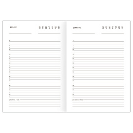 Ежедневник недатированный, А5, 160л., бумвинил, BG, черный