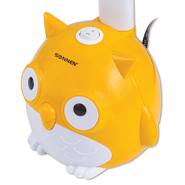 Настольная лампа / светильник SONNEN OU-603, на подставке, цоколь Е27, "Сова", желтый, 236673