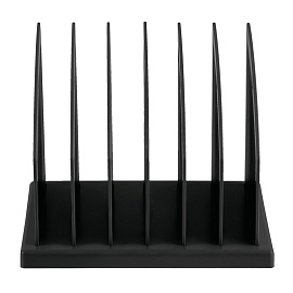 Подставка для журналов и бумаг СТАММ, сборная, 6 отделений, черная