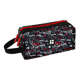 Пенал 2 отделения, 200*80*90 Berlingo "Rockstar", полиэстер