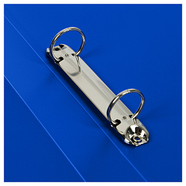 Папка на 2 кольцах СТАММ "Стандарт" А4, 40мм, 700мкм, пластик, синяя фото Папка на 2 кольцах СТАММ "Стандарт" А4, 40мм, 700мкм, пластик, синяя