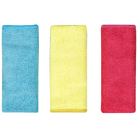 Салфетки для уборки OfficeClean "Стандарт", 3шт., микрофибра, 30*30см, европодвес