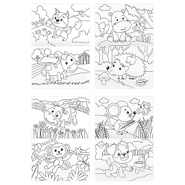 Суперраскраска на склейке А4, 40 стр., ТРИ СОВЫ "Животный мир