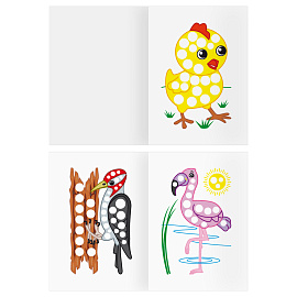 Раскраска пальчиковая А5, 8 стр., ТРИ СОВЫ "Рисуем пальчиками. Выпуск 2