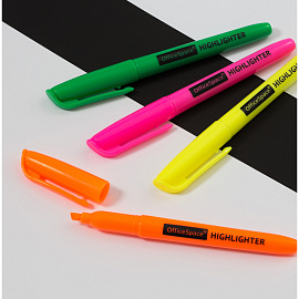 Набор текстовыделителей OfficeSpace 04цв., 1-3мм фото Набор текстовыделителей OfficeSpace 04цв., 1-3мм