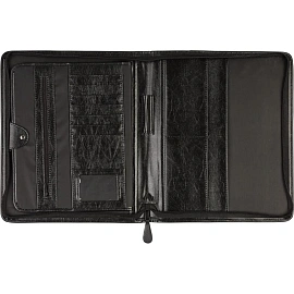 Сумка-папка деловая Алекс Навигатор из искусственной кожи черного цвета (108и)