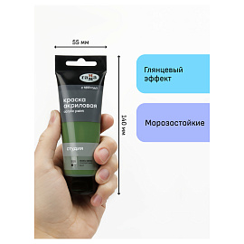 Краска акриловая Гамма Студия окись хрома 75 мл в тубе