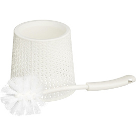 Ёршик для унитаза Spin&clean WC Soul с подставкой из пластика цилиндрический айвори