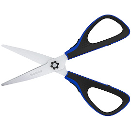 Ножницы Berlingo "Easycut 300", 17,5см, синие, мягкие вставки, европодвес