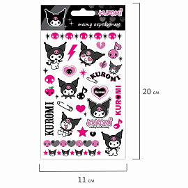 Наклейки-тату переводные АССОРТИ, ЦВЕТНЫЕ, 11х20 см, PY