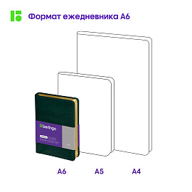 Ежедневник недатированный, А6, 160л., кожзам, Berlingo "xGold", зол. срез, зеленый