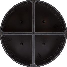 Подставка-органайзер для канцелярских принадлежностей Attache Квартет от 4 до 8 отделений черная 11x12.5x12.5 см вращающаяся