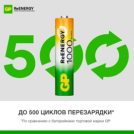 Аккумулятор AAA 950 мАч GP 1000 series 100AAAHC 2 штуки в упаковке NiMh