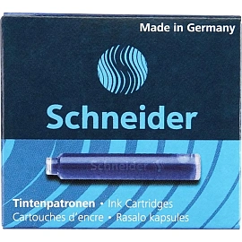 Картриджи чернильные для перьевой ручки Schneider синие (6 штук в упаковке) фото Картриджи чернильные для перьевой ручки Schneider синие (6 штук в упаковке)
