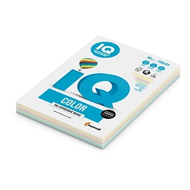 Бумага цветная для печати IQ Color 5 цветов пастель RB01 (А4, 80 г/кв.м, 250 листов)