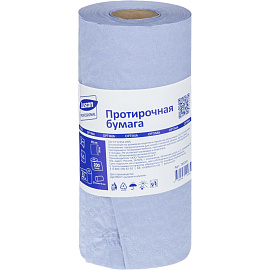 Бумага протирочная в рулонe Luscan Professional W1 200 листов 24.5x26 см голубая 2-слойная