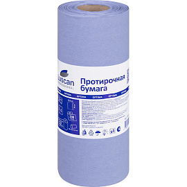 Протирочная бумага Luscan Professional двухслойная голубая (52 метра в рулоне)