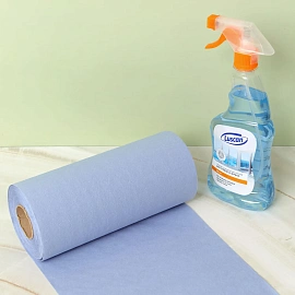 Бумага протирочная в рулонe Luscan Professional W1 200 листов 24.5x26 см голубая 2-слойная