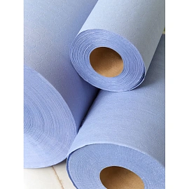 Бумага протирочная в рулонe Luscan Professional W1 200 листов 24.5x26 см голубая 2-слойная